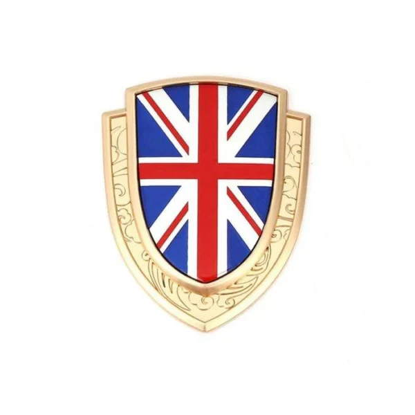 British Flag National Shield Gold Emblem