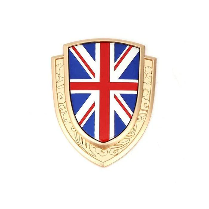 British Flag National Shield Gold Emblem
